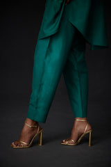 EMBROIDERED TUNIC TROUSER SET- EVER GREEEN