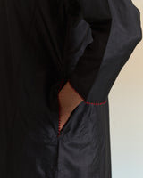 EMBROIDERED TUNIC TROUSER SET- BLACK