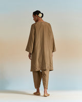 EMBROIDERED TUNIC TROUSER SET- GOLDEN
