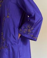 EMBROIDERED TUNIC TROUSER SET- PERSIAN BLUE