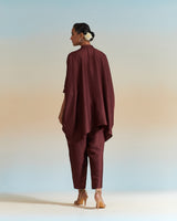 TUNIC TROUSER SET- WINE