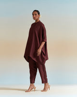 TUNIC TROUSER SET- WINE