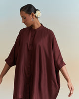 TUNIC TROUSER SET- WINE
