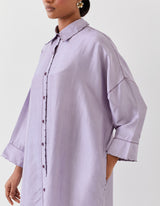 SILK TUNIC TROUSER SET- VIOLET/GRAPE