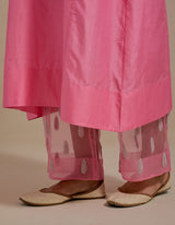 EMBROIDERED TUNIC TROUSER SET- PINK