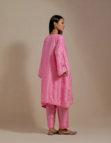 EMBROIDERED TUNIC TROUSER SET- PINK
