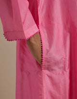 EMBROIDERED TUNIC TROUSER SET- PINK