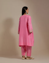 EMBROIDERED TUNIC TROUSER SET- PINK