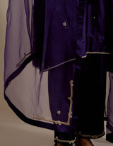 HAND EMBROIDERED DUPATTA- PURPLE