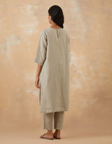 EMBROIDERED TUNIC TROUSER SET- DUNE