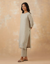 EMBROIDERED TUNIC TROUSER SET- DUNE