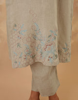 EMBROIDERED TUNIC TROUSER SET- DUNE