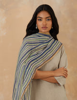 HAND EMBROIDERED DUPATTA- DUNE