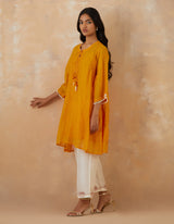 EMBROIDERED TUNIC TROUSER SET- APRICOT VANILLA