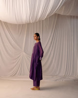 EMBROIDERED TUNIC TROUSER SET- GRAPE