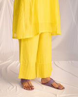 EMBROIDERED TUNIC TROUSER SET- LIME GREEN