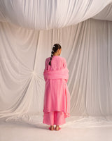 EMBROIDERED TUNIC TROUSER SET- PINK