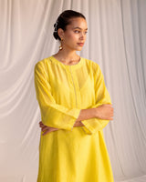 EMBROIDERED TUNIC TROUSER SET- LIME GREEN