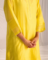 EMBROIDERED TUNIC TROUSER SET- LIME GREEN