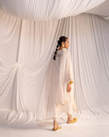 EMBROIDERED TUNIC TROUSER SET- CHAMPAGNE