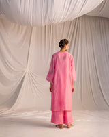 EMBROIDERED TUNIC TROUSER SET- PINK