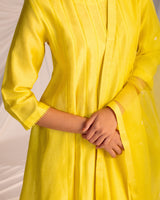 HAND EMBROIDERED DUPATTA- LIME GREEN