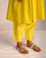 EMBROIDERED TUNIC TROUSER SET- LIME GREEN