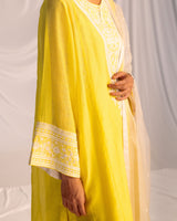 EMBROIDERED TUNIC TROUSER SET- LIME GREEN