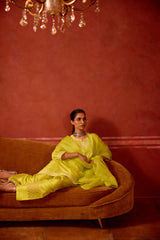 EMBROIDERED TUNIC TROUSER SET- MEADOWS