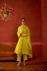 EMBROIDERED TUNIC TROUSER SET- MEADOWS