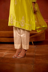 EMBROIDERED TUNIC TROUSER SET- MEADOWS/PEARL