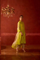 EMBROIDERED TUNIC TROUSER SET- MEADOWS/OAT