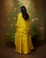 HAND EMBROIDERED DUPATTA- MUSTARD
