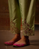 EMBROIDERED TUNIC TROUSER SET- VIRGIN