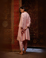 EMBROIDERED TUNIC TROUSER SET- BLUSH