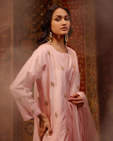 EMBROIDERED TUNIC TROUSER SET- BLUSH