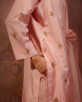 EMBROIDERED TUNIC TROUSER SET- BLUSH