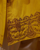 EMBROIDERED TUNIC TROUSER SET- MUSTARD