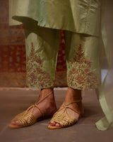 EMBROIDERED TUNIC TROUSER SET- VIRGIN