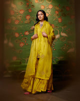 HAND EMBROIDERED DUPATTA- MUSTARD