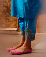 EMBROIDERED TUNIC TROUSER SET- FIROZI