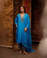 HAND EMBROIDERED DUPATTA- FIROZI