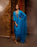 HAND EMBROIDERED DUPATTA- FIROZI