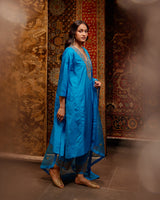 HAND EMBROIDERED DUPATTA- FIROZI