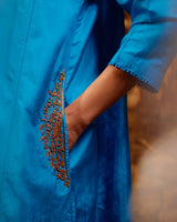 EMBROIDERED TUNIC TROUSER SET- FIROZI