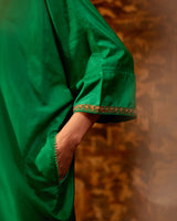 EMBROIDERED TUNIC TROUSER SET- GREEN