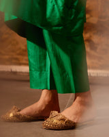 EMBROIDERED TUNIC TROUSER SET- GREEN