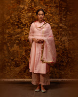 EMBROIDERED TUNIC TROUSER SET- BLUSH