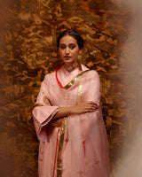 EMBROIDERED TUNIC TROUSER SET- BLUSH