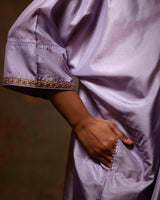 EMBROIDERED TUNIC TROUSER SET- LILAC